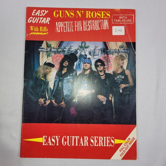Easy Guitar Guns N' Roses Appetite For Destruction Vocal Lyrics Music Song Book - Picture 1 of 2